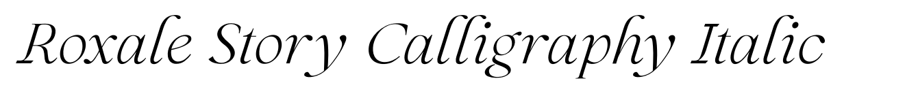 Roxale Story Calligraphy Italic